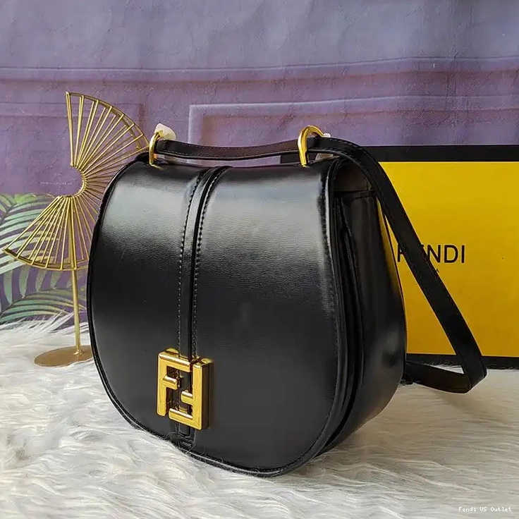 Cheap HOT Calf In Bag Medium Fendi Leather Black C'mon 0510